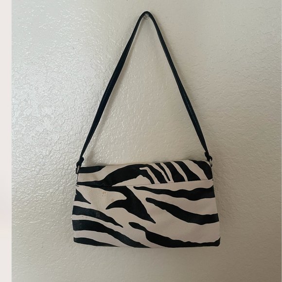 ⭐️ Zebra Animal Print Shoulder Purse Hipster Artsy Hippie Chic Glam Modern Purse - Picture 4 of 6